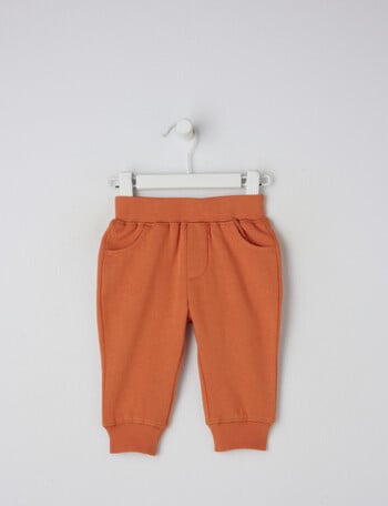 Teeny Weeny Fleece Track Pant, Pumpkin product photo