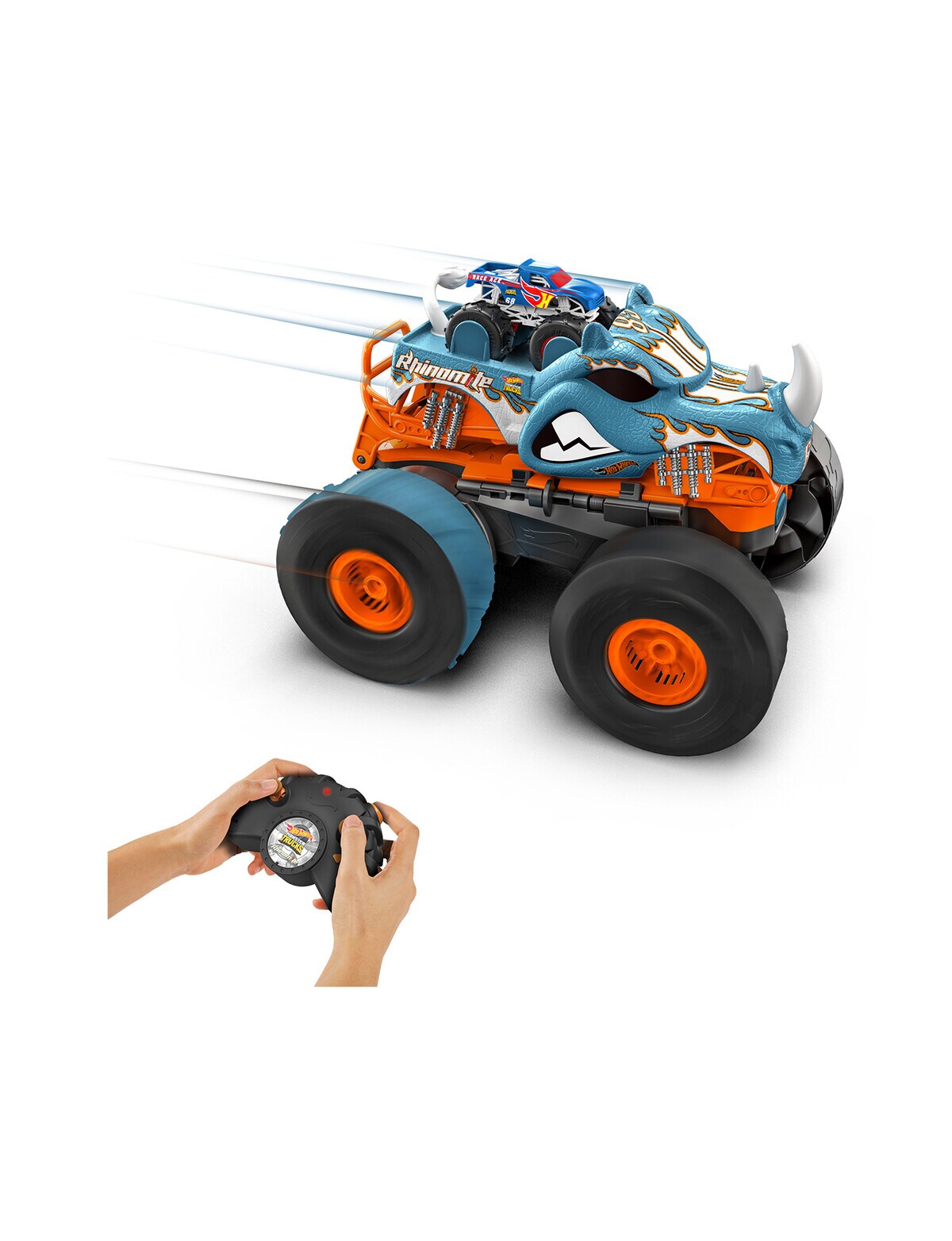 Hot Wheels Monster Trucks Transforming Rhinomite RC Cars, Trucks
