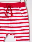 Teeny Weeny Late Summer Wavey Stripe Trackpant, Red product photo View 02 S