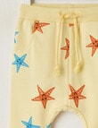 Teeny Weeny Star Fish Trackpant, Yellow product photo View 02 S