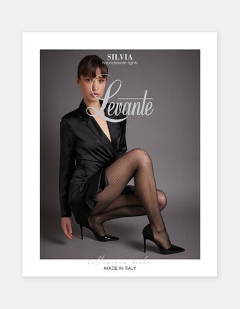 Levante Silvia Houndstooth Tight, Chocolate product photo