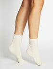 Levante Pina Wool Cashmere Crew Socks, Cream product photo View 04 S