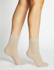 Levante Pina Wool Cashmere Crew Socks, Sandstone product photo View 04 S