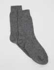 Levante Pina Wool Cashmere Crew Socks, Charcoal product photo View 02 S