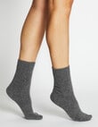 Levante Pina Wool Cashmere Crew Socks, Charcoal product photo View 04 S