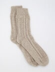 Levante Camella Wool Cashmere Crew Socks, Sandstone product photo View 02 S