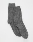 Levante Camella Wool Cashmere Crew Socks, Charcoal product photo View 02 S
