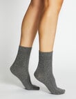 Levante Camella Wool Cashmere Crew Socks, Charcoal product photo View 04 S