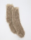 Levante Furry Plush Sock, Sandstone product photo View 02 S