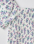 Switch Ditsy Floral Short Sleeve Gathered Top, Vanilla product photo View 02 S