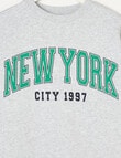 Switch NYC 90s Crew Sweatshirt, Grey Marle product photo View 02 S