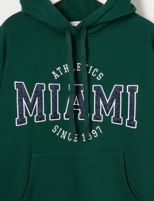 Switch Miami Oversized Hoodie, Dark Green product photo View 03 L