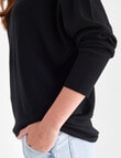 North South Merino V-Neck Sweater ,Black product photo View 05 S