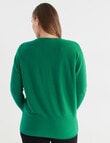 North South Merino V-Neck Sweater, Clover product photo View 02 S