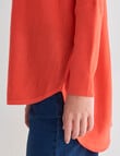 North South Merino Curved Hem Sweater, Apricot product photo View 04 S
