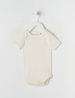 Milly & Milo Short-Sleeve Rib Bodysuit, Vanilla product photo