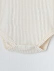 Milly & Milo Short-Sleeve Rib Bodysuit, Vanilla product photo View 03 S