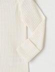 Milly & Milo Long-Sleeve Rib Bodysuit, Vanilla product photo View 02 S