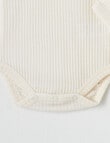 Milly & Milo Long-Sleeve Rib Bodysuit, Vanilla product photo View 03 S