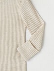 Milly & Milo Long-Sleeve Rib Bodysuit, Oat Marle product photo View 02 S