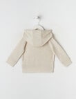 Milly & Milo Long-Sleeve Rib Hoodie, Oat Marle product photo View 02 S