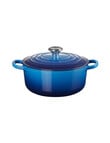 Le Creuset Signature Round Casserole, 20cm, Azure product photo