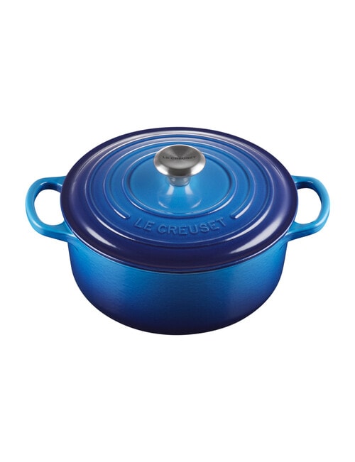Le Creuset Signature Round Casserole, 20cm, Azure product photo View 02 L