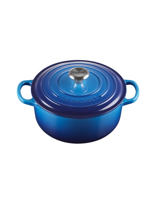 Le Creuset Signature Round Casserole, 20cm, Azure product photo View 05 L