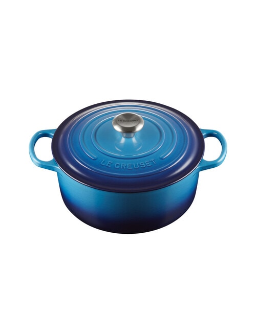 Le Creuset Signature Round Casserole, 26cm, Azure product photo View 02 L