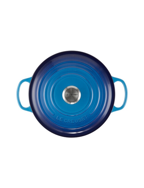 Le Creuset Signature Round Casserole, 26cm, Azure product photo View 04 L