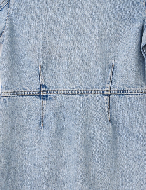 Switch Long Sleeve Denim Dress, Mid Blue product photo View 02 L