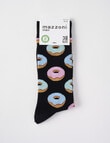 Mazzoni Viscose Bamboo-Blend Donut Sock, Black product photo View 02 S