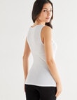 Lyric Thermals Mia Bamboo Singlet, White, XS-2XL product photo View 02 S