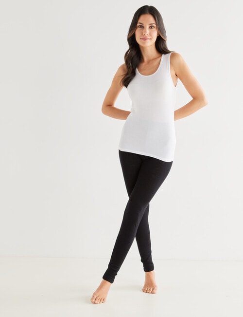 Lyric Thermals Mia Bamboo Singlet, White, XS-2XL product photo View 03 L