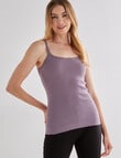 Lyric Thermals Harmony Cotton Pointelle Cami Top, Mauve Musk product photo View 05 S