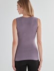 Lyric Thermals Harmony Cotton Pointelle Singlet, Mauve Musk product photo View 02 S