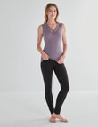 Lyric Thermals Harmony Cotton Pointelle Singlet, Mauve Musk product photo View 03 S