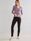 Lyric Thermals Harmony Cotton Pointelle Long Sleeve Top, Mauve Musk product photo View 03 S