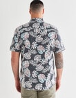 Chisel Monstera Short Sleeve Shirt, Charcoal product photo View 02 S