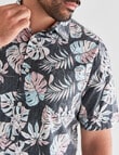 Chisel Monstera Short Sleeve Shirt, Charcoal product photo View 04 S