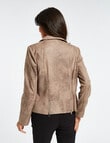 Ella J Zip Detail Jacket, Sandstone product photo View 02 S