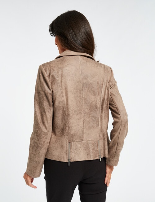 Ella J Zip Detail Jacket, Sandstone product photo View 02 L