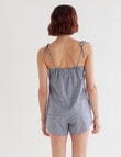 Mineral Lounge Mini Check Cami Top, Navy product photo View 02 S