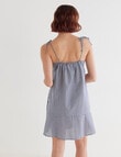 Mineral Lounge Mini Check Nightie, Navy product photo View 02 S