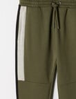 No Issue Spliced Fleece Trackpant, Olive product photo View 03 S