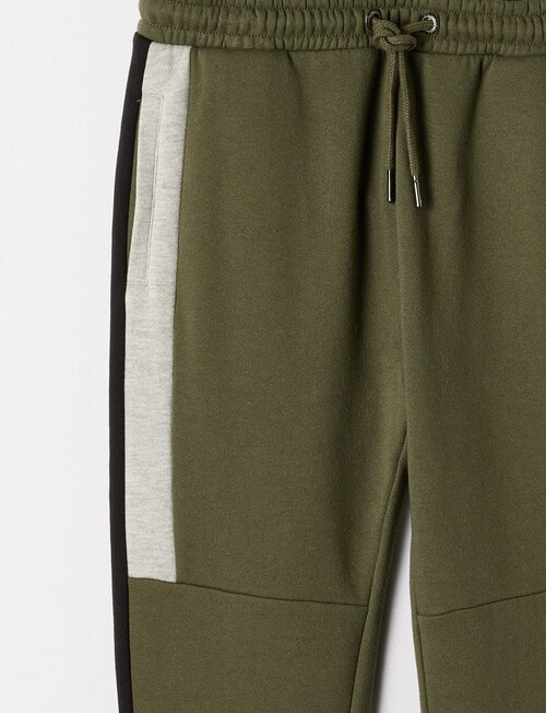 No Issue Spliced Fleece Trackpant, Olive product photo View 03 L