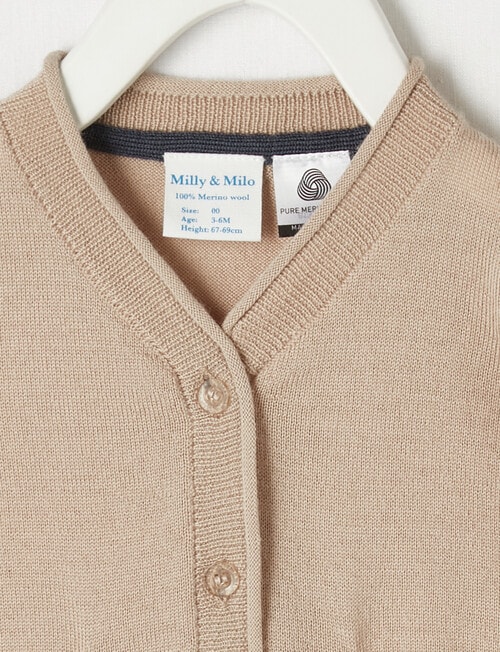 Milly & Milo 100% Merino Knit V-Neck Cardigan product photo View 02 L