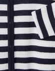 Milly & Milo Merino Sleepsuit, Navy Stripe product photo View 02 S