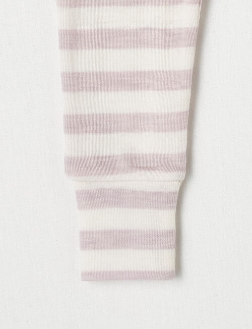 Milly & Milo 100% Merino Legging, Lightest Lavender Stripe product photo View 02 L
