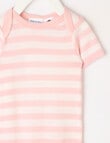 Milly & Milo Striped Short-Sleeve Bodysuit, Ballet Slipper product photo View 02 S